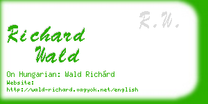 richard wald business card